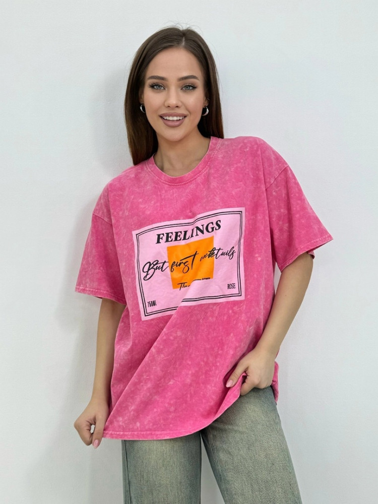 Женская футболка розовая купить в Интернет-магазине Садовод База - цена 1200 руб Садовод интернет-каталог